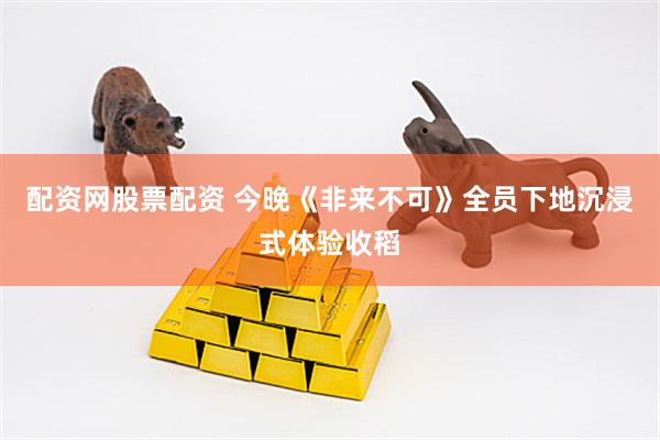 配资网股票配资 今晚《非来不可》全员下地沉浸式体验收稻